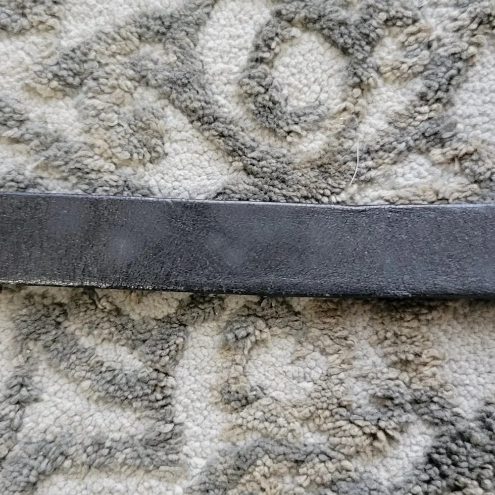 ibel Italian Leather Skinny Belt